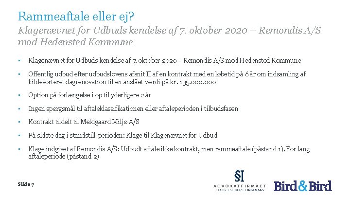 Rammeaftale eller ej? Klagenævnet for Udbuds kendelse af 7. oktober 2020 – Remondis A/S