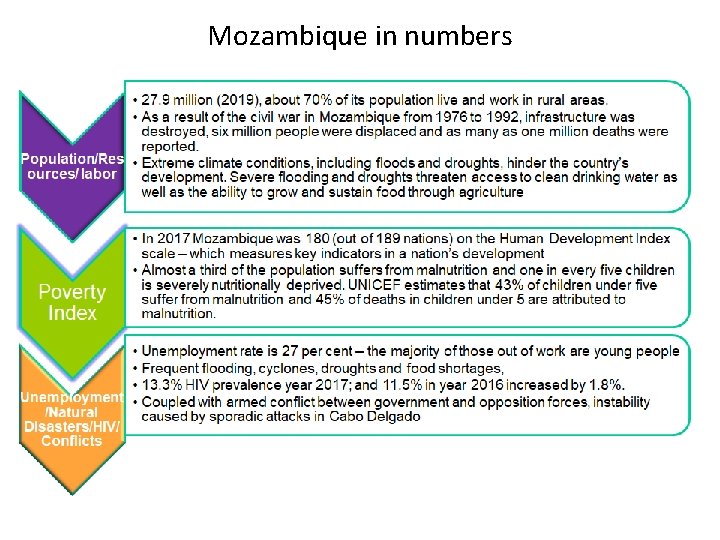 Mozambique in numbers 