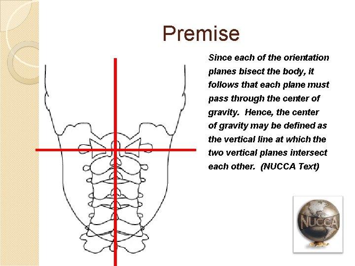 Premise Since each of the orientation planes bisect the body, it follows that each