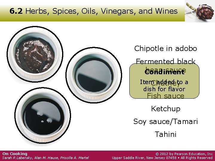 6. 2 Herbs, Spices, Oils, Vinegars, and Wines Chipotle in adobo Fermented black bean