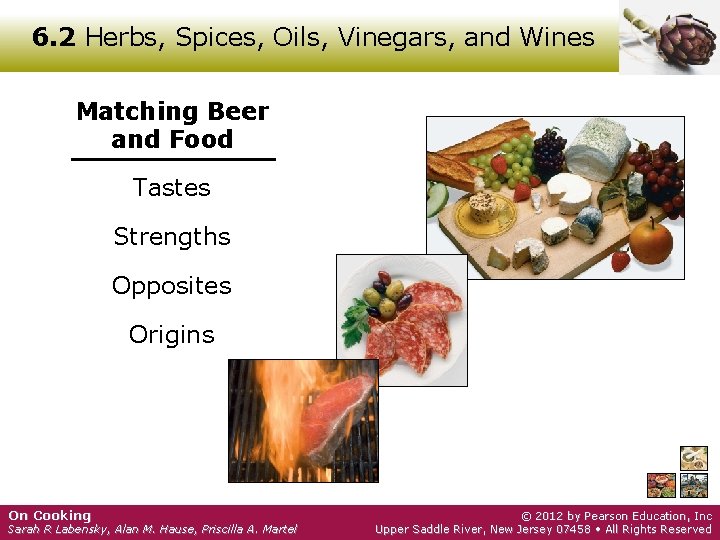 6. 2 Herbs, Spices, Oils, Vinegars, and Wines Matching Beer and Food Tastes Strengths