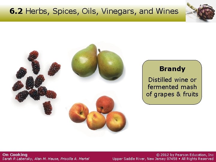 6. 2 Herbs, Spices, Oils, Vinegars, and Wines Brandy Distilled wine or fermented mash