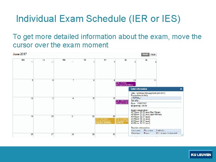 Individual Exam Schedule (IER or IES) To get more detailed information about the exam,