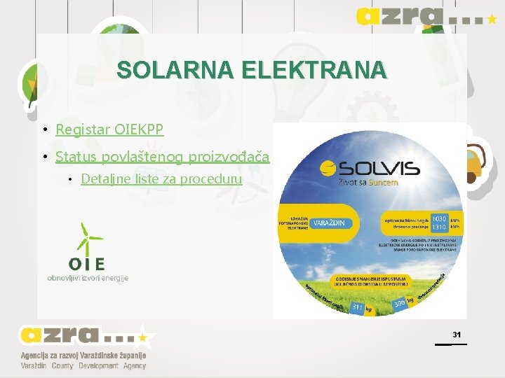 SOLARNA ELEKTRANA • Registar OIEKPP • Status povlaštenog proizvođača • Detaljne liste za proceduru