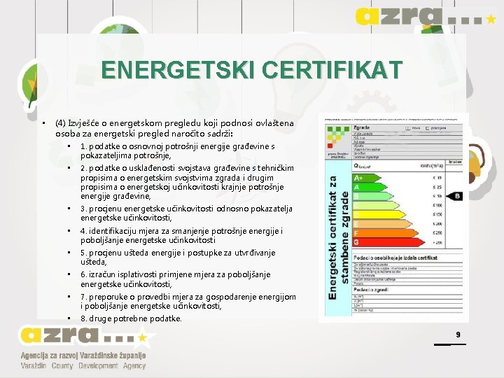 ENERGETSKI CERTIFIKAT • (4) Izvješće o energetskom pregledu koji podnosi ovlaštena osoba za energetski