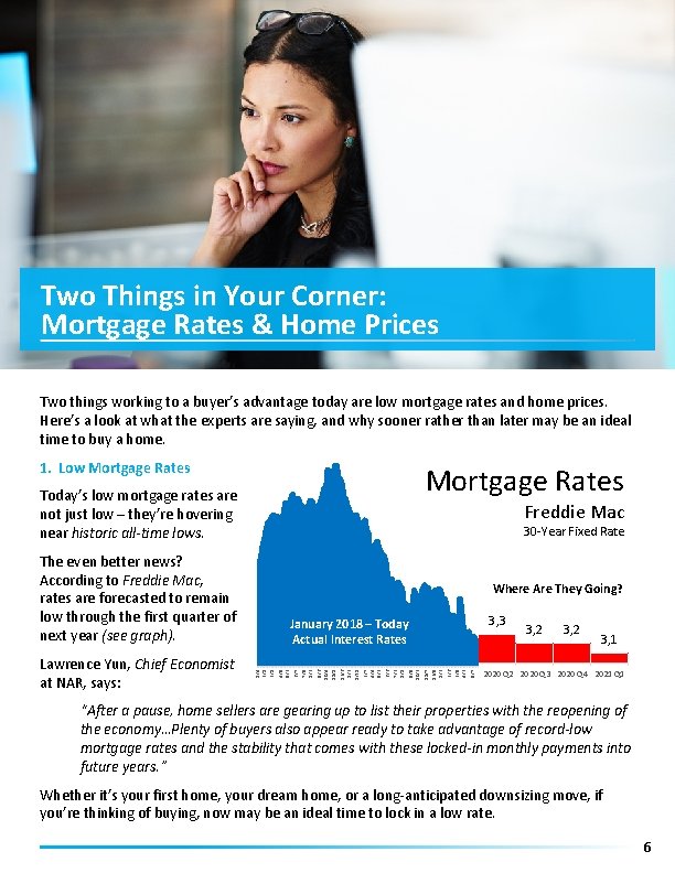 Two Things in Your Corner: Mortgage Rates & Home Prices Two things working to