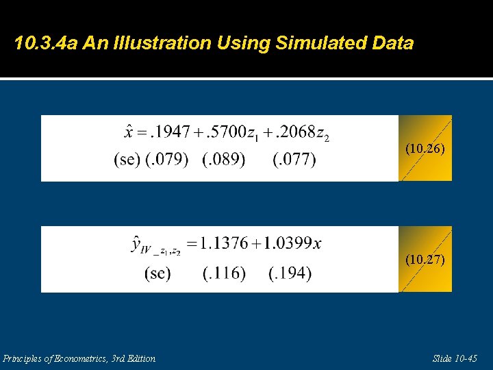 10. 3. 4 a An Illustration Using Simulated Data (10. 26) (10. 27) Principles