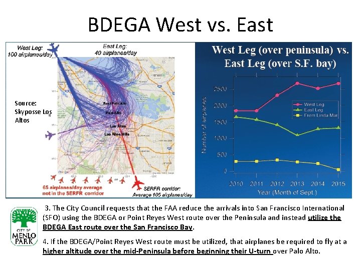 BDEGA West vs. East Source: Skyposse Los Altos 3. The City Council requests that BDEGA West vs. East Source: Skyposse Los Altos 3. The City Council requests that