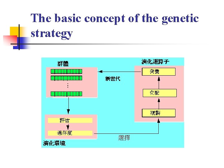 The basic concept of the genetic strategy The basic concept of the genetic strategy