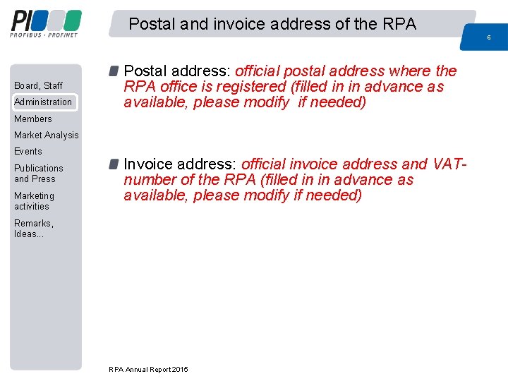 Postal and invoice address of the RPA 6 Board, Staff Administration Postal address: official Postal and invoice address of the RPA 6 Board, Staff Administration Postal address: official