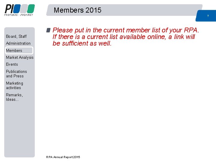 Members 2015 7 Board, Staff Administration Please put in the current member list of Members 2015 7 Board, Staff Administration Please put in the current member list of