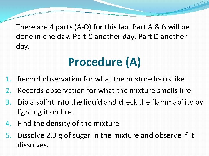 There are 4 parts (A-D) for this lab. Part A & B will be