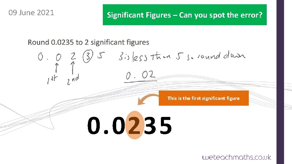 09 June 2021 Significant Figures – Can you spot the error? This is the