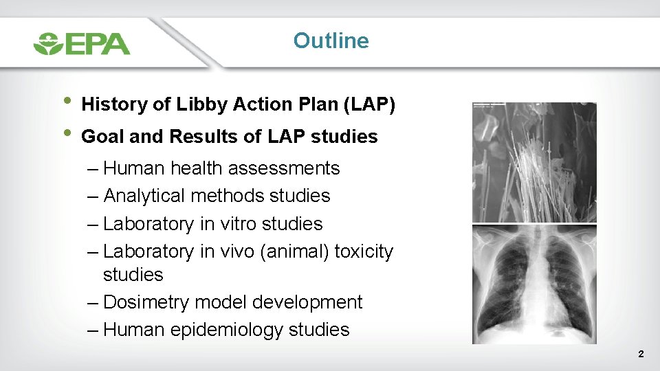 Outline • History of Libby Action Plan (LAP) • Goal and Results of LAP