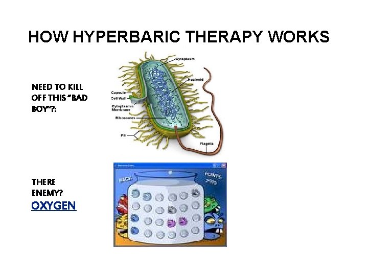 HOW HYPERBARIC THERAPY WORKS NEED TO KILL OFF THIS “BAD BOY”? : THERE ENEMY?