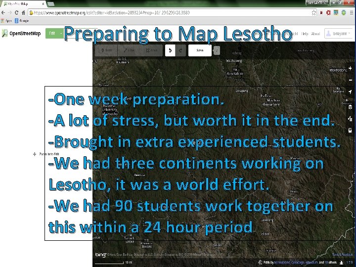 Preparing to Map Lesotho -One week preparation. -A lot of stress, but worth it