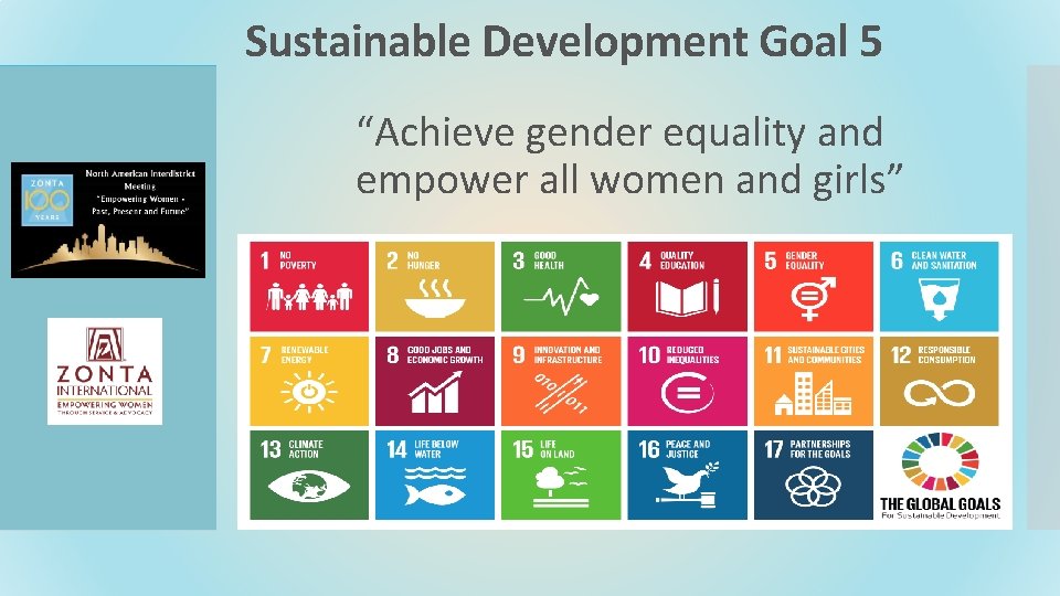 Sustainable Development Goal 5 “Achieve gender equality and empower all women and girls” 