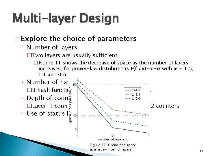 Multi-layer Design � Explore the choice of parameters ◦ Number of layers �Two layers