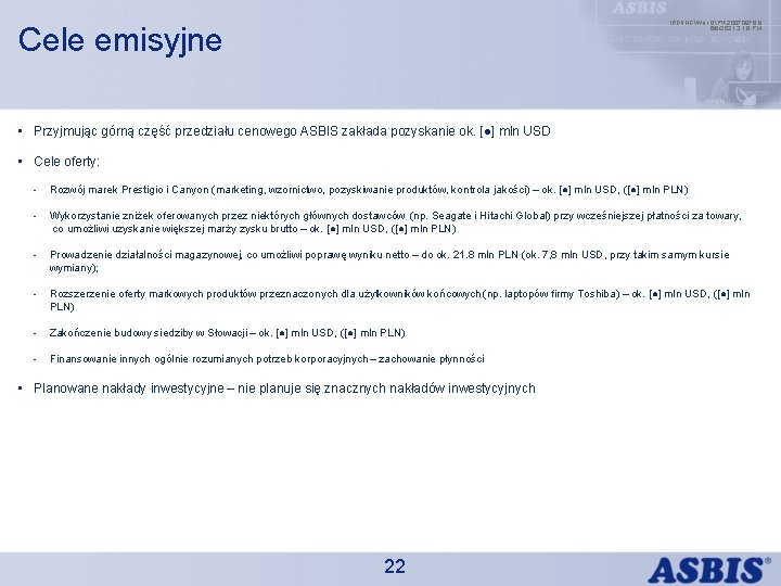 IBDINGWar OPX 20070976. 8 6/9/2021 3: 19 PM Cele emisyjne • Przyjmując górną część