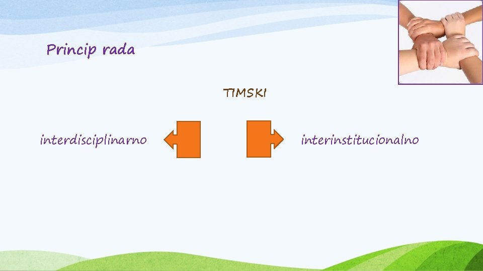 Princip rada TIMSKI interdisciplinarno interinstitucionalno 