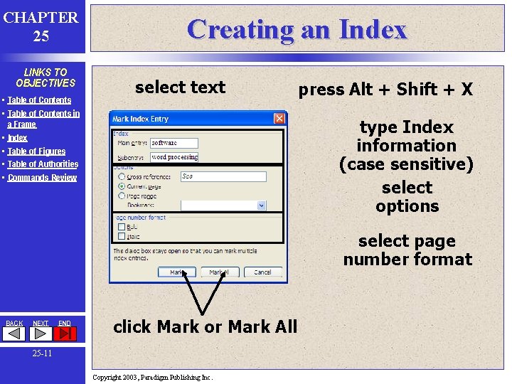 CHAPTER 25 LINKS TO OBJECTIVES • Table of Contents in a Frame • Index CHAPTER 25 LINKS TO OBJECTIVES • Table of Contents in a Frame • Index