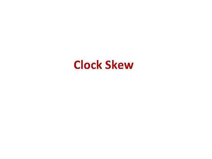 Clock Skew 