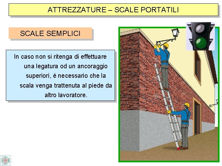 ATTREZZATURE – SCALE PORTATILI SCALE SEMPLICI In caso non si ritenga di effettuare una