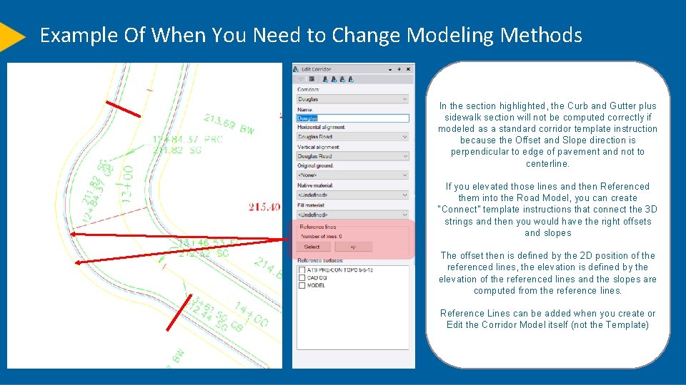 Example Of When You Need to Change Modeling Methods In the section highlighted, the