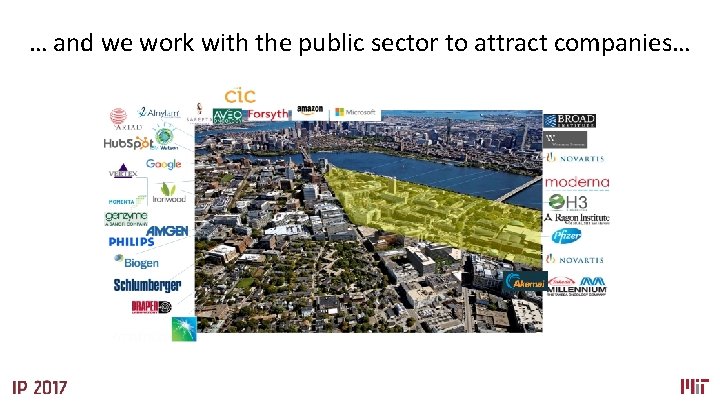 … and we work with the public sector to attract companies… 