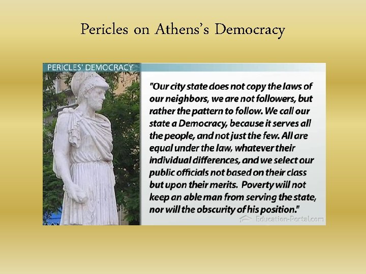 Pericles on Athens’s Democracy 
