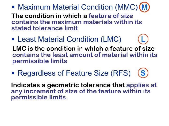 Material Conditions M 