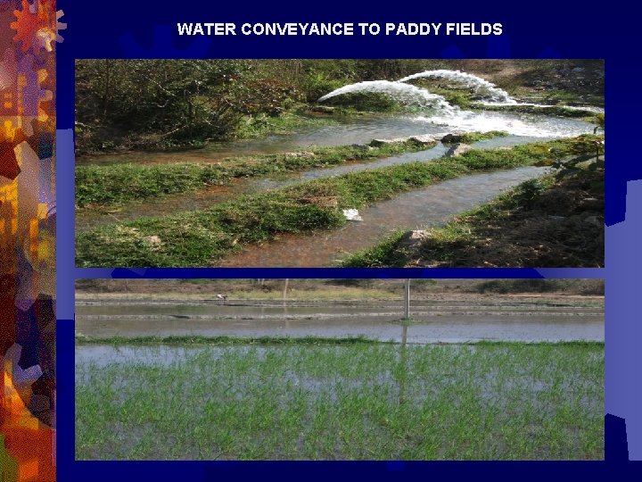 WATER CONVEYANCE TO PADDY FIELDS 