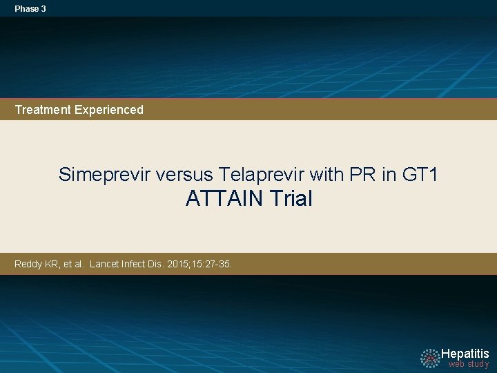 Phase 3 Treatment Experienced Simeprevir versus Telaprevir with PR in GT 1 ATTAIN Trial