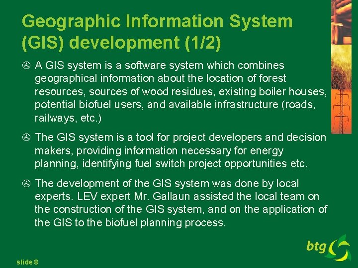 Geographic Information System (GIS) development (1/2) > A GIS system is a software system