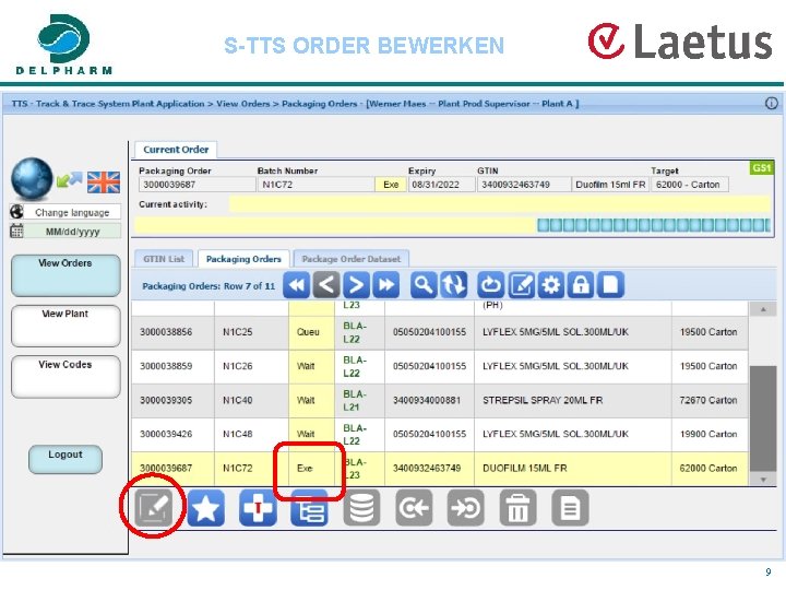 S-TTS ORDER BEWERKEN 9 