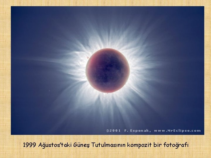 1999 Ağustos’taki Güneş Tutulmasının kompozit bir fotoğrafı 