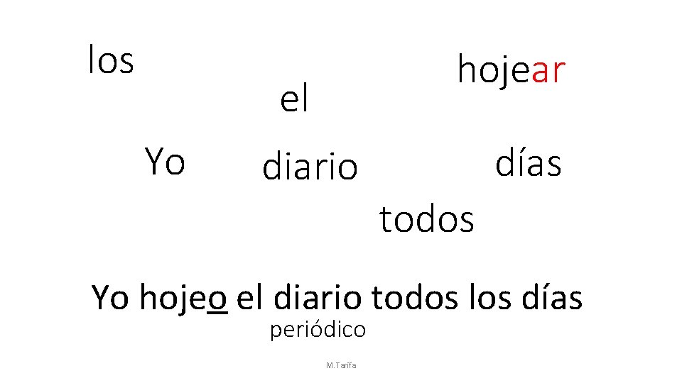 los hojear el Yo días diario todos Yo hojeo el diario todos los días