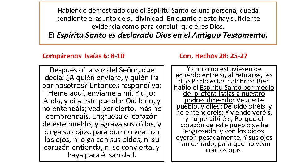 Habiendo demostrado que el Espíritu Santo es una persona, queda pendiente el asunto de