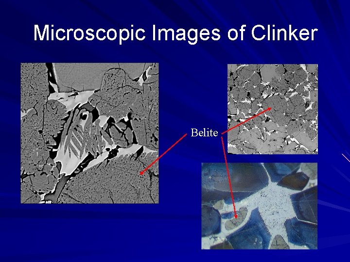 Microscopic Images of Clinker Belite 