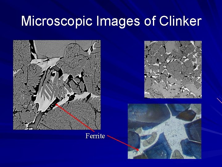 Microscopic Images of Clinker Ferrite 