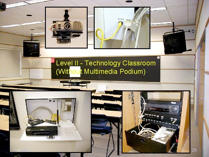 Level II - Technology Classroom (Without Multimedia Podium) 1/10/2022 29 