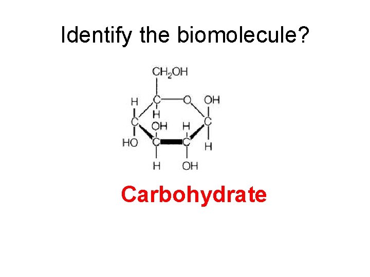 Organic Compound Review Identify the biomolecule Lipid Identify