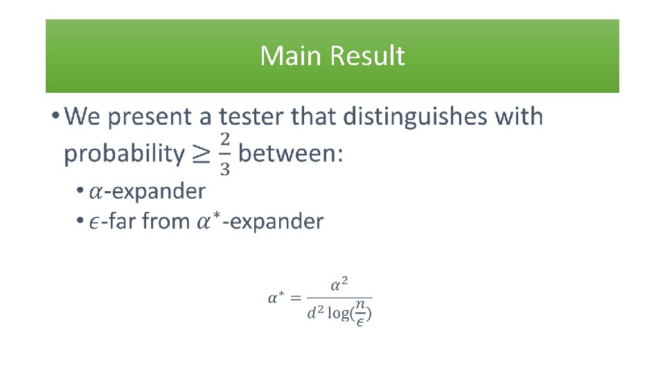 Main Result • 