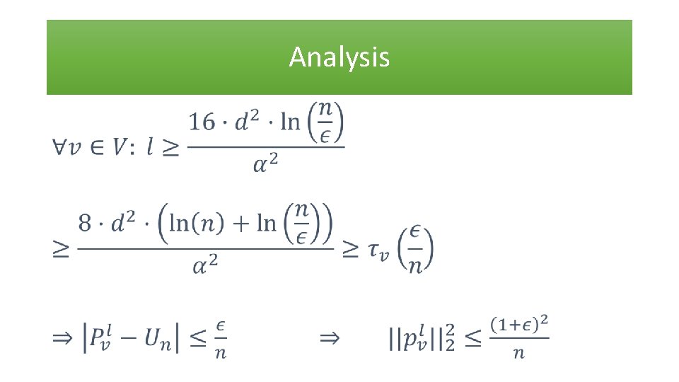 Analysis • 