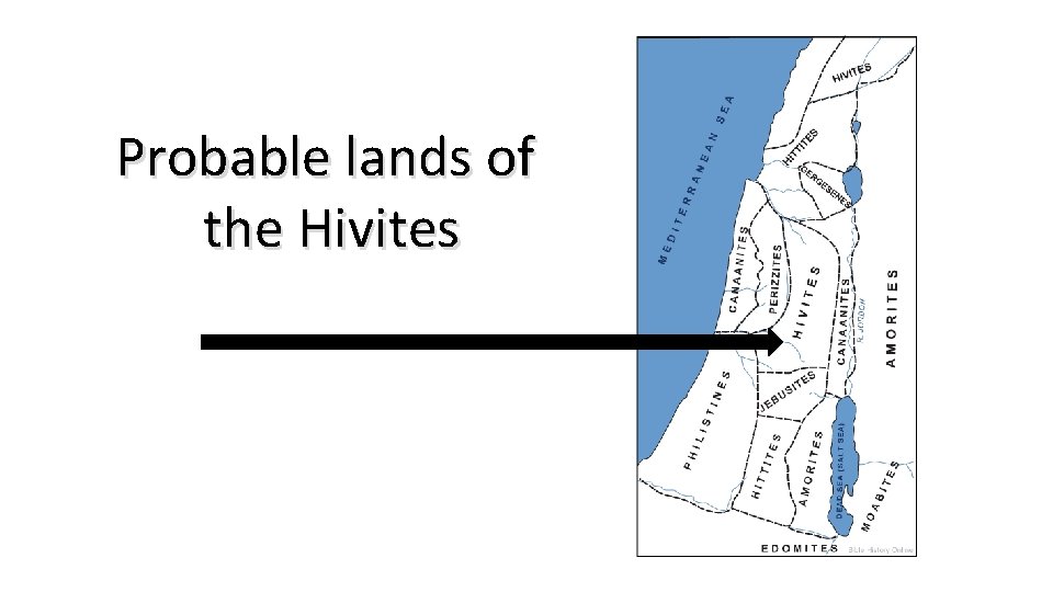 Probable lands of the Hivites 
