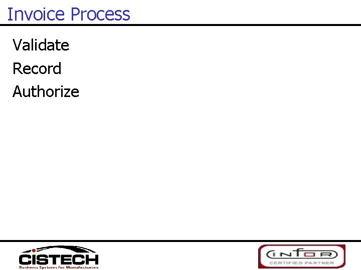 Invoice Process Validate Record Authorize 