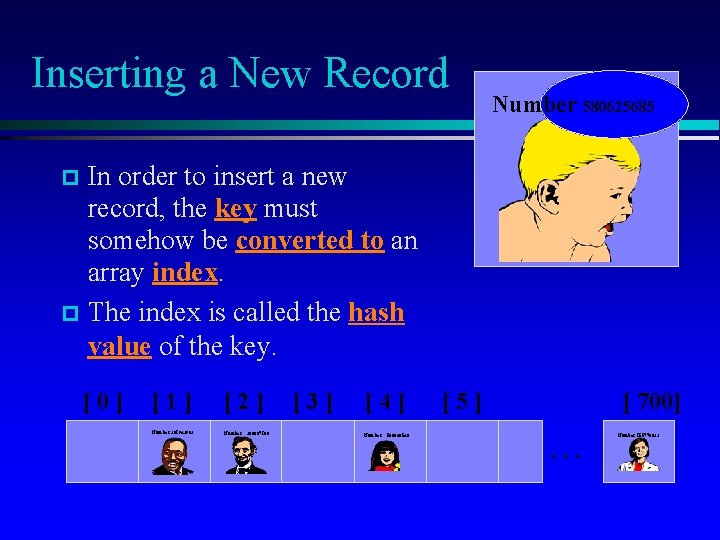 Inserting a New Record Number 580625685 In order to insert a new record, the