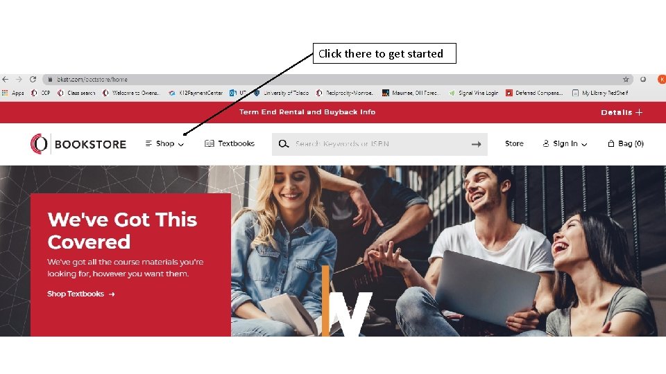 Click there to get started 