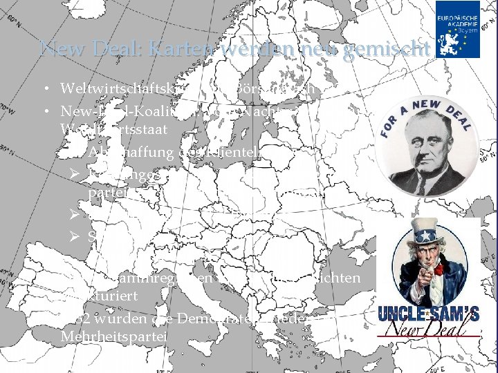 New Deal: Karten werden neu gemischt • Weltwirtschaftskrise und Börsencrash 1929 • New-Deal-Koalition: Vom