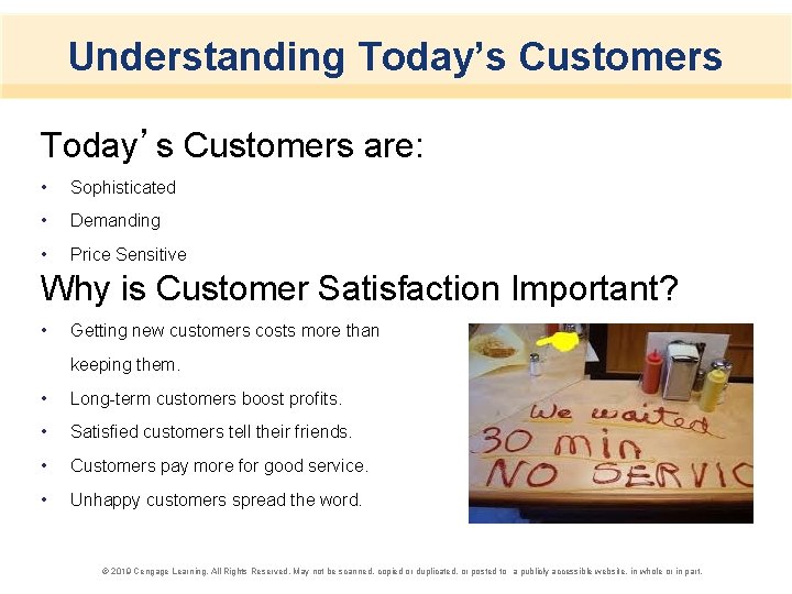 Understanding Today’s Customers are: • Sophisticated • Demanding • Price Sensitive Why is Customer